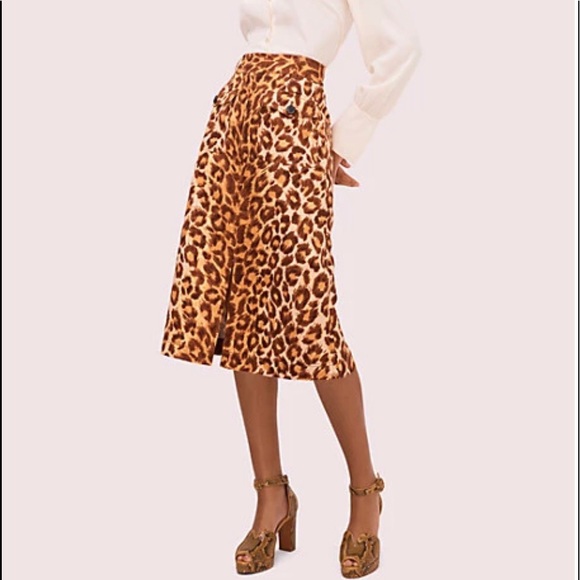 Kate Spade panthera canvas skirt - Picture 1 of 10
